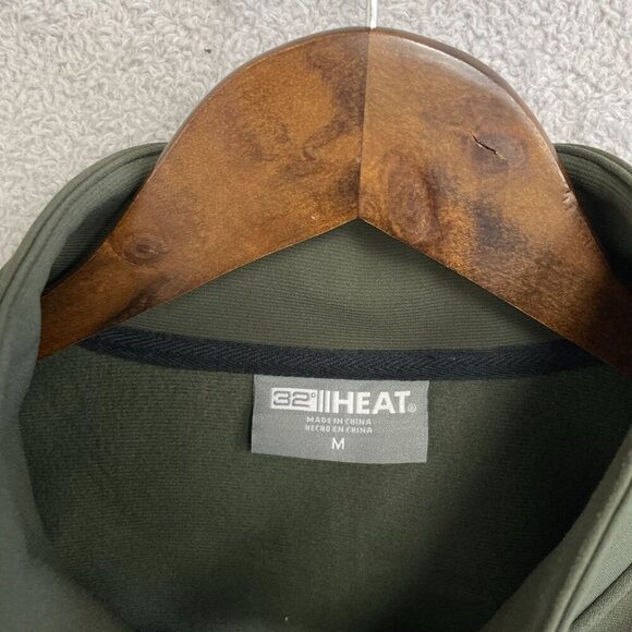 NWOT 32 Degrees Heat Men's M Olive Green Full-Zip Windbreaker Jacket - Picture 6 of 8